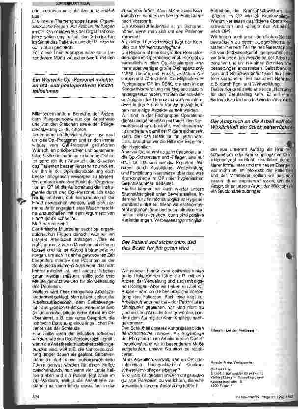 Vorschauseite 3: Operationsdienst zwischen Anspruch und Wirklichkeit 1. Internat. Kongreß für Krankenpflegepersonal im Operationsdienst