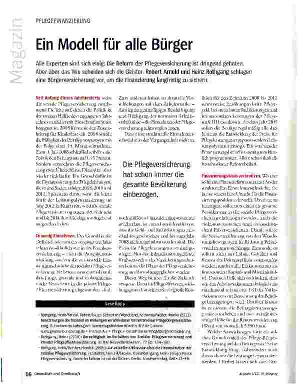 Vorschauseite 1: Ein Modell für alle Bürger