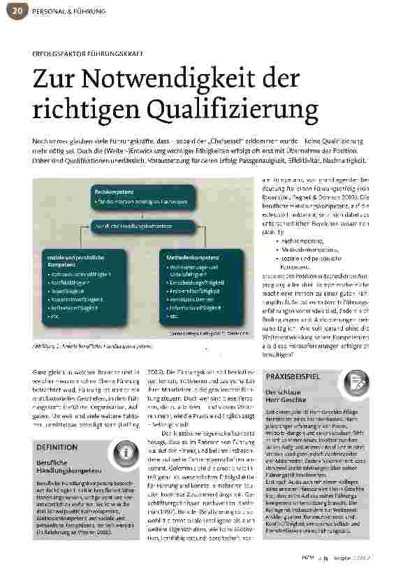 Vorschauseite 1: Zur Notwendigkeit der richtigen Qualifizierung