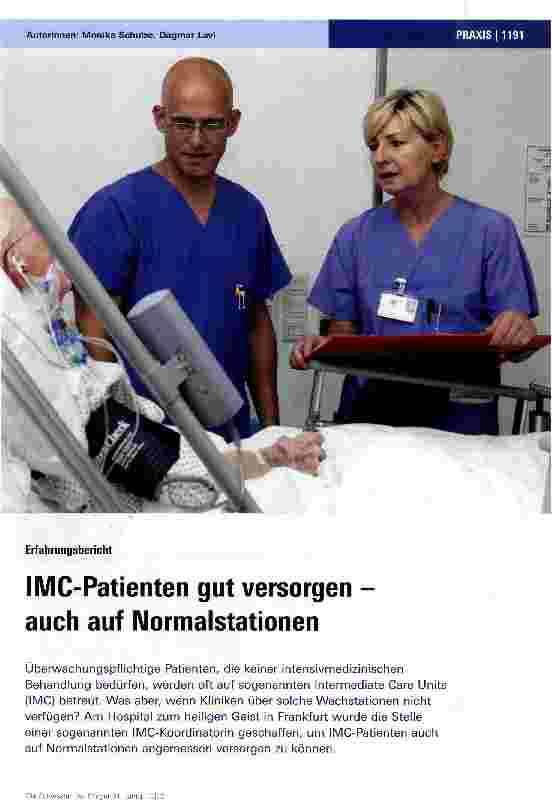 Vorschauseite 1: IMC-Patienten gut versorgen auch auf Normalstationen