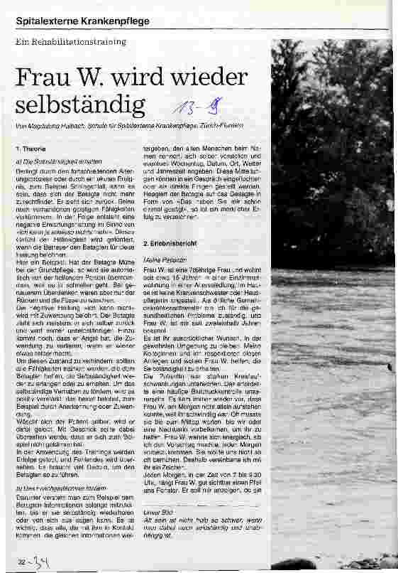 Vorschauseite 1: Frau W. wird wieder selbstständig