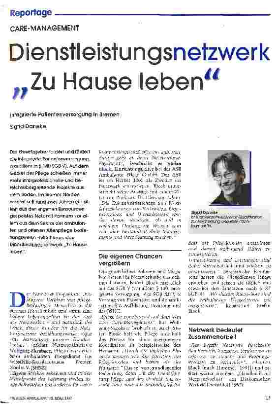 Vorschauseite 1: Dienstleistungsnetzwerk Zu Hause leben