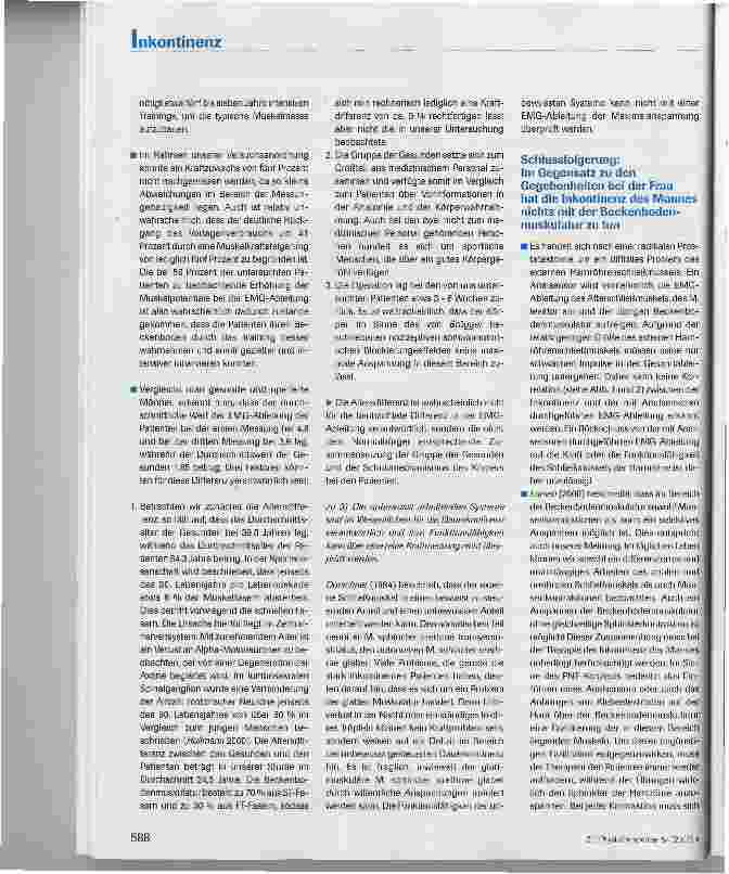 Vorschauseite 5: Lässt sich von der EMG-Ableitung der Beckenbodenmuskulatur auf den Schweregrad der Inkontinenz des Mannes schließen?