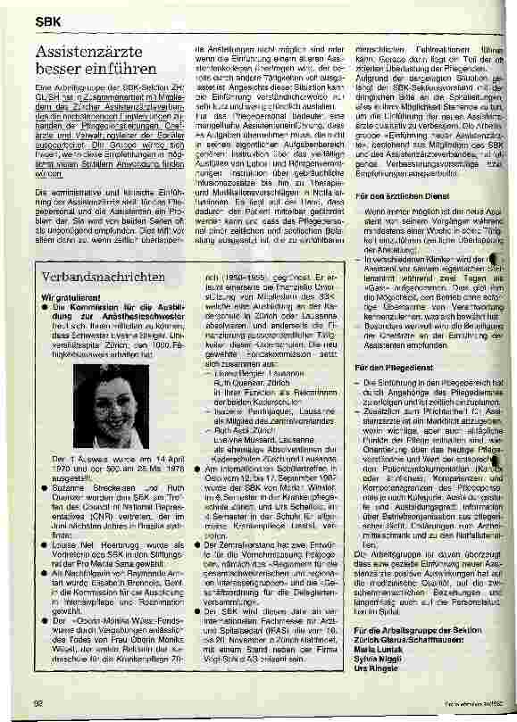 Vorschauseite 2: Neu an der Kaderschule Zürich: Berufsbegleitende Ausbildung für Oberschwestern und -pfleger