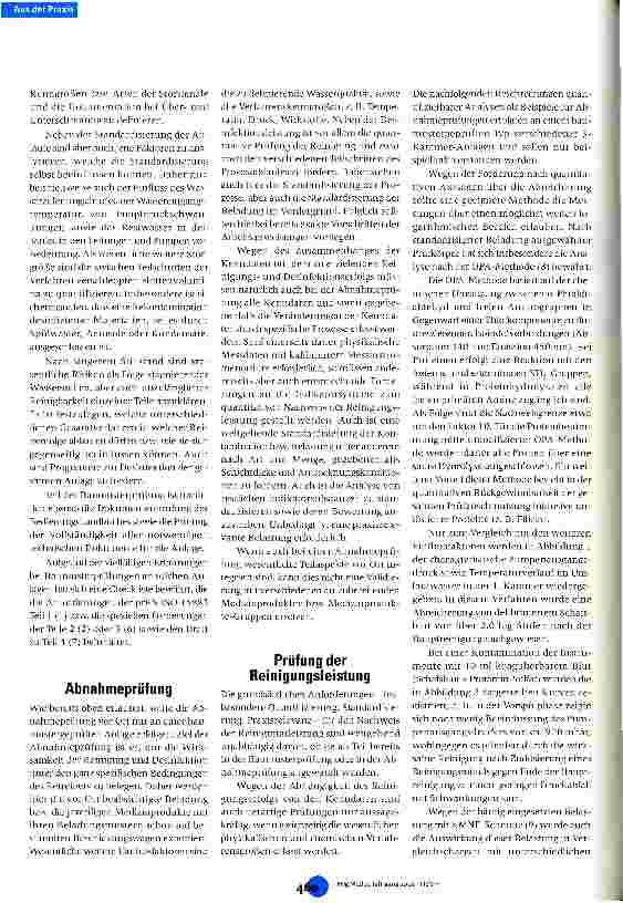 Vorschauseite 2: Baumusterprüfung und Abnahmeprüfung von Instrumenten-Reinigungs-Desinfektions-Anlagen (RDA)
