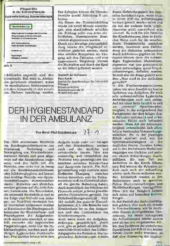 Vorschauseite 1: Der Hygienestandard in der Ambulanz