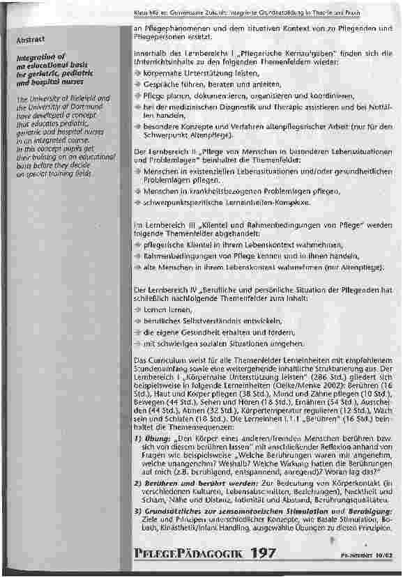 Vorschauseite 3: Gemeinsame Zukunft: Integrierte Grundausbildung in Theorie und Praxis