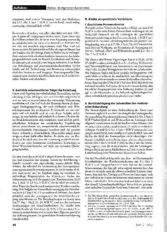 Vorschauseite 3: Kindgerechte Arzneimittel - Versorgungsdefizit ohne Aussicht auf Abhilfe?