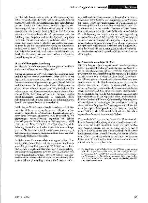 Vorschauseite 6: Kindgerechte Arzneimittel - Versorgungsdefizit ohne Aussicht auf Abhilfe?