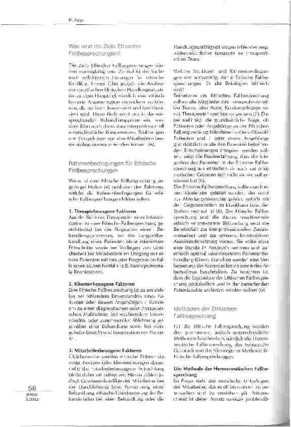 Vorschauseite 2: Die Ethische Fallbesprechung auf Intensivstationein Perspektivenwechsel