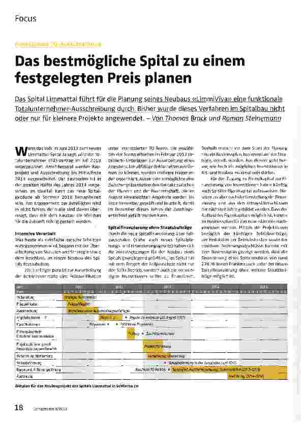 Vorschauseite 1: Das bestmögliche Spital zu einem festgelegten Preis planen