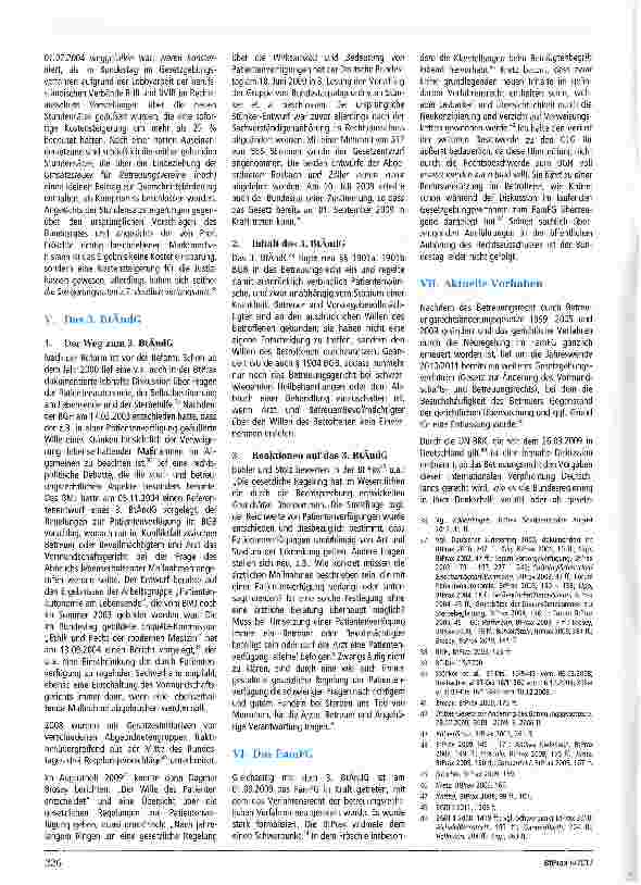 Vorschauseite 4: 20 Jahre Betreuungsrecht - 20 Jahre BtPrax -Gedanken zu den Wechselwirkungen der BtPrax und des Betreuungswesens