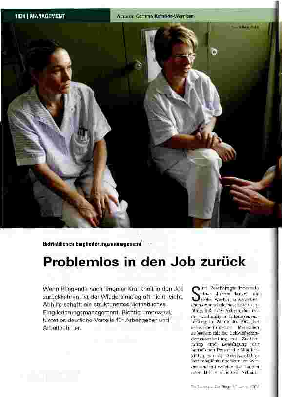 Vorschauseite 1: Problemlos in den Job zurück