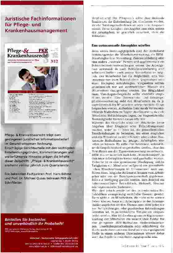 Vorschauseite 3: Problemlos in den Job zurück