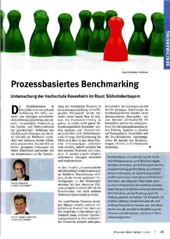 Vorschauseite 1: Prozessbasiertes Benchmarking