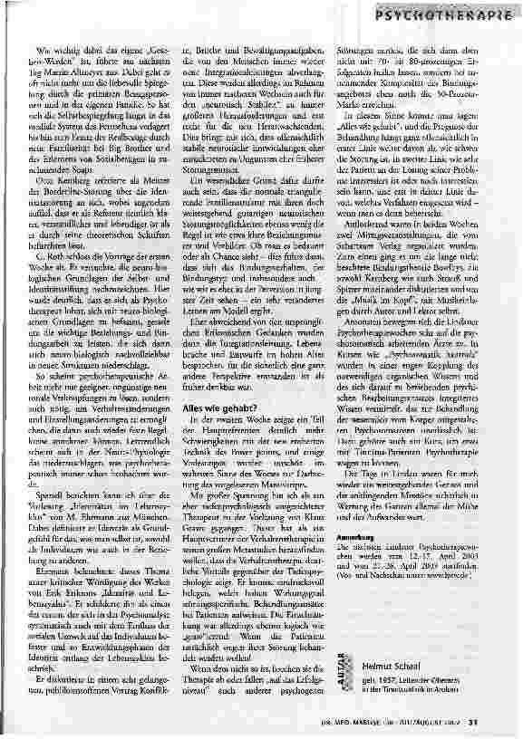 Vorschauseite 2: Lindauer Psychotherapiewochen 2002