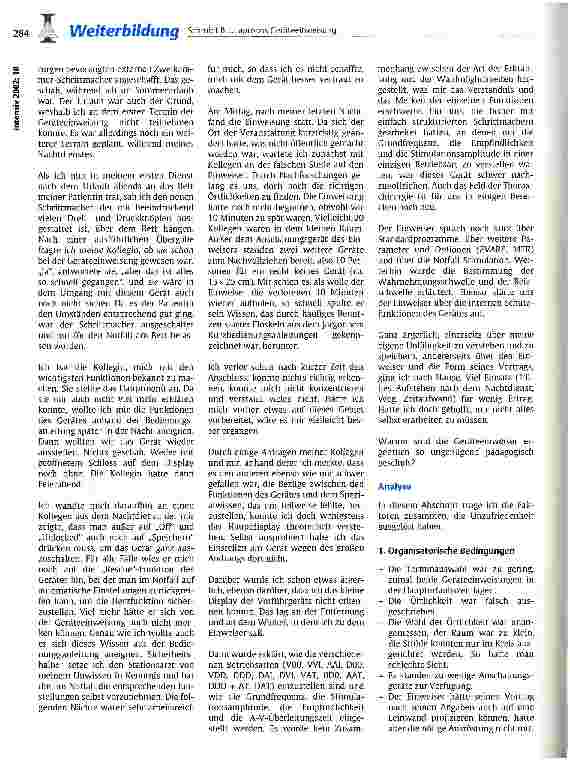 Vorschauseite 2: ... apropos Geräteeinweisung Ein Erfahrungsbericht mit konzeptionellen Folgen