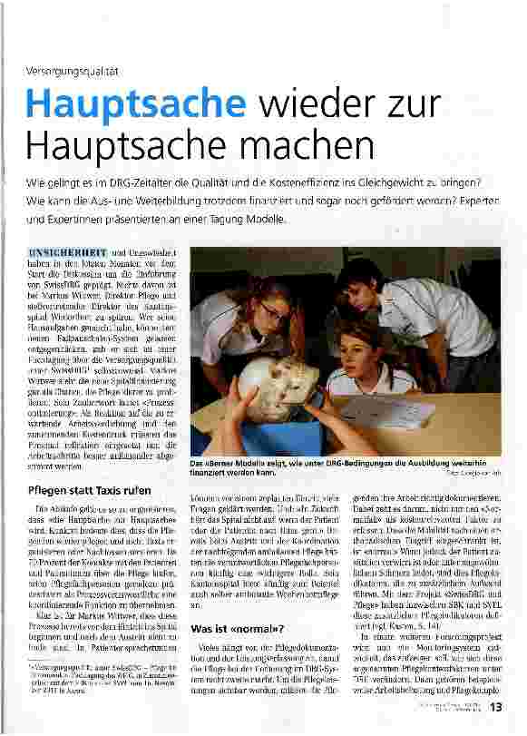 Vorschauseite 1: Hauptsache wieder zur Hauptsache machen
