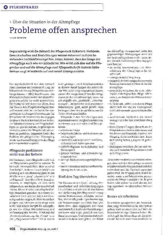 Vorschauseite 1: Probleme offen ansprechen