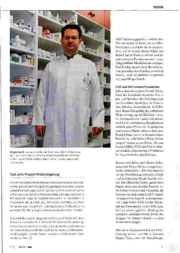 Vorschauseite 2: Kopfschmerzen durch Pharmapreise