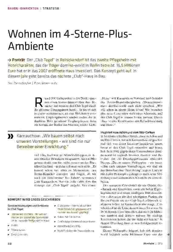 Vorschauseite 1: Wohnen im 4-Sterne-Plus-Ambiente