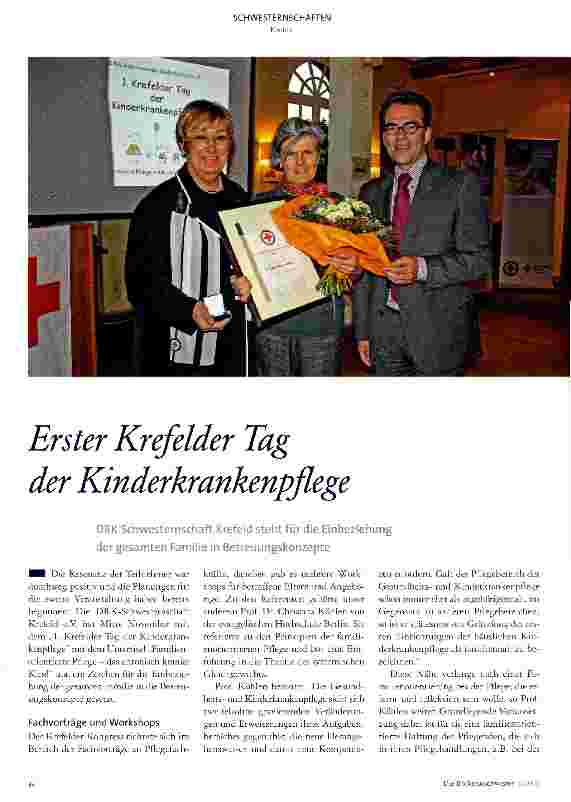 Vorschauseite 1: Erster Krefeider Tag der Kinderkrankenpflege