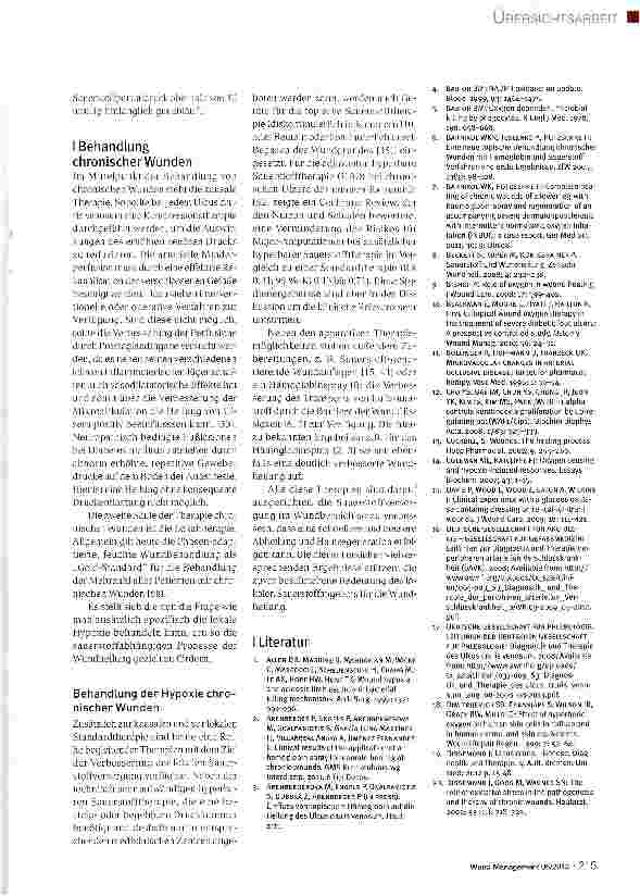 Vorschauseite 4: Chronische Wunden: Die Hypoxie verhindert die Heilung