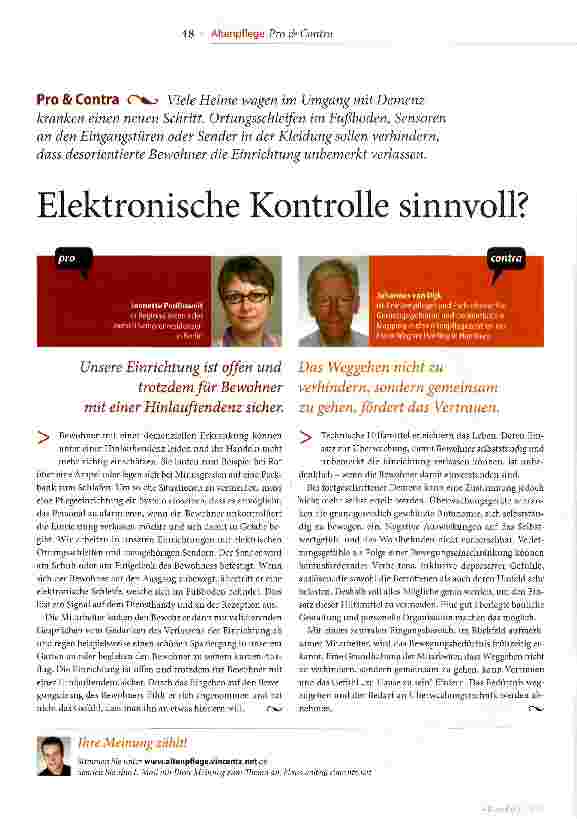 Vorschauseite 1: Elektronische Kontrolle sinnvoll?