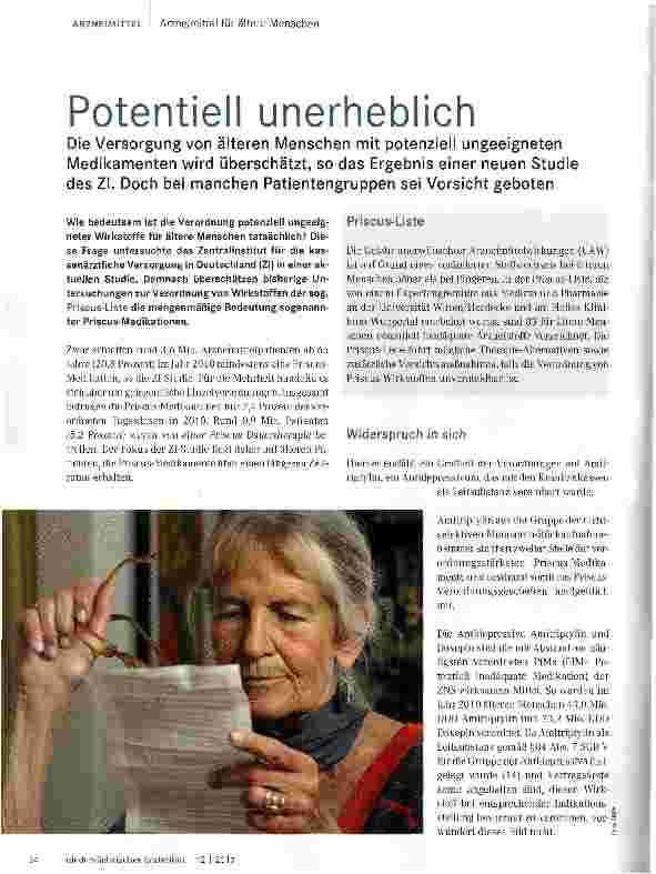 Vorschauseite 1: Potentiell unerheblich