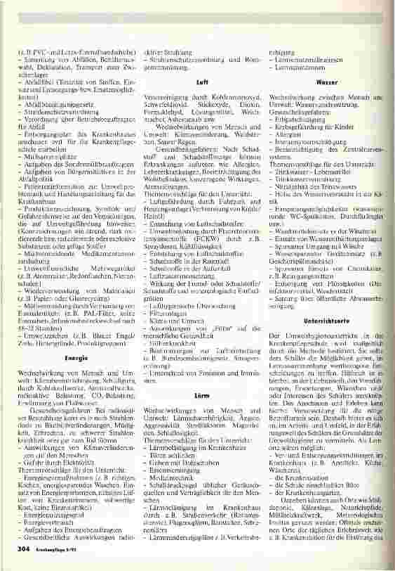 Vorschauseite 3: Umwelthygiene in der Krankenpflegeausbildung? Teil III und Schluß
