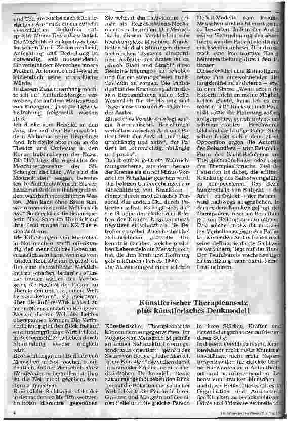 Vorschauseite 2: Überlegungen zu einer Kultur der Arzt-Patient-Beziehung Kunst im Krankenhaus