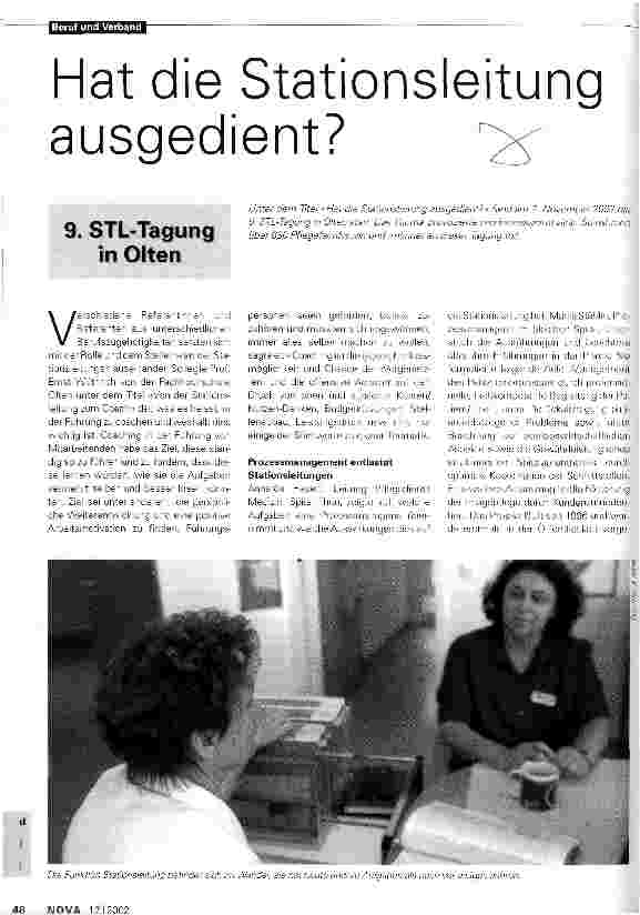 Vorschauseite 1: Hat die Stationsleitung ausgedient?
