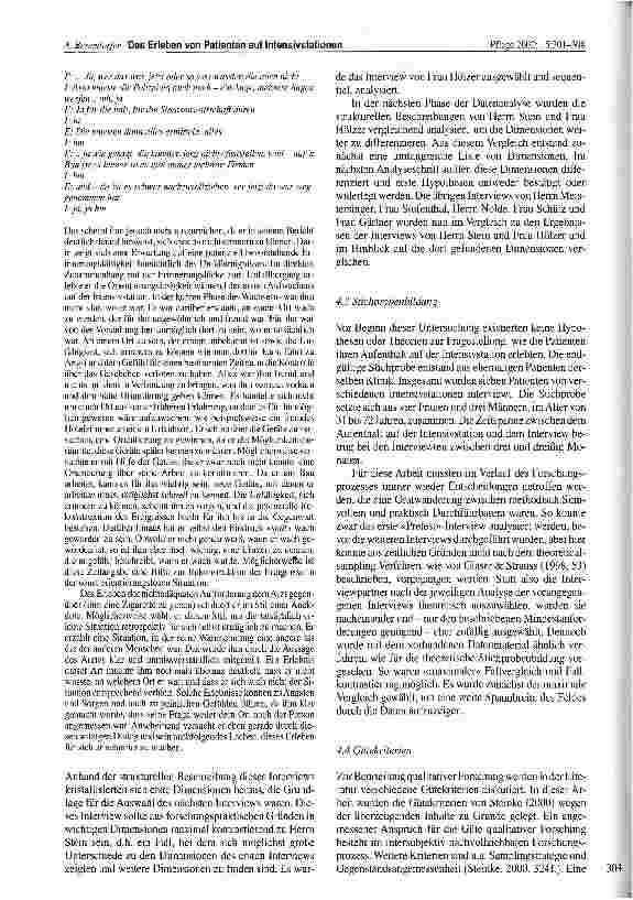 Vorschauseite 4: Das Erleben von Patienten auf Intensivstationen Eine qualitative Untersuchung
