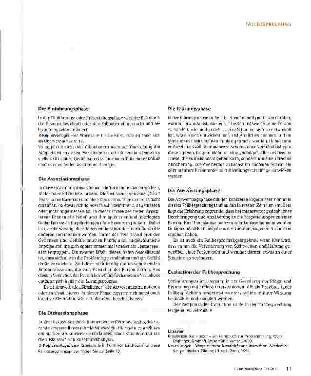 Vorschauseite 4: Arbeitshilfen für die Fallbesprechung
