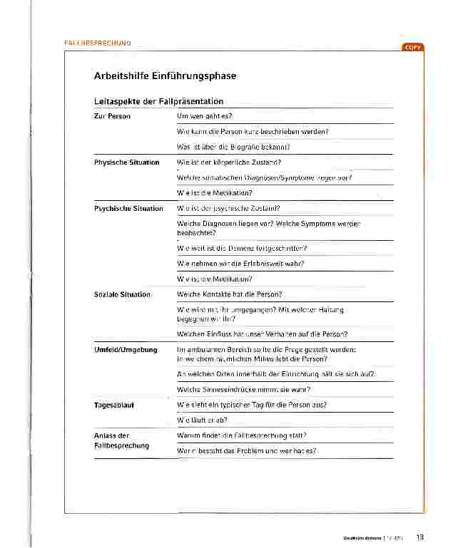 Vorschauseite 6: Arbeitshilfen für die Fallbesprechung