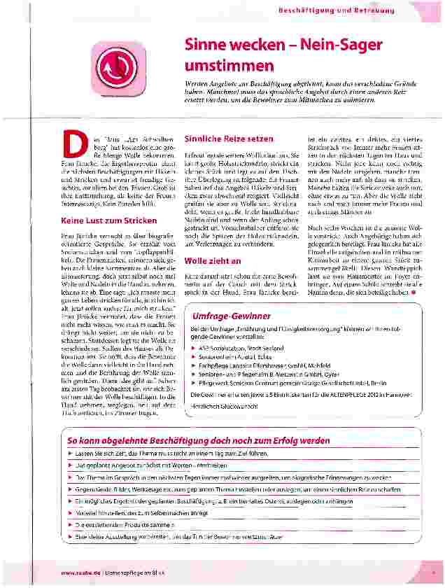 Vorschauseite 1: Sinne wecken - Nein-Sager umstimmen