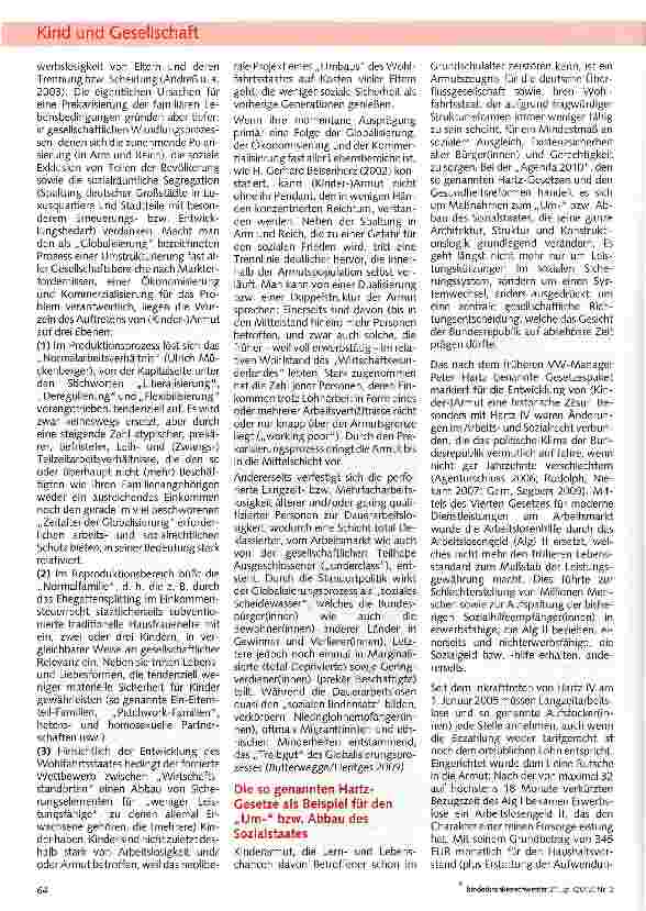 Vorschauseite 2: Kinderarmut in einem reichen Land