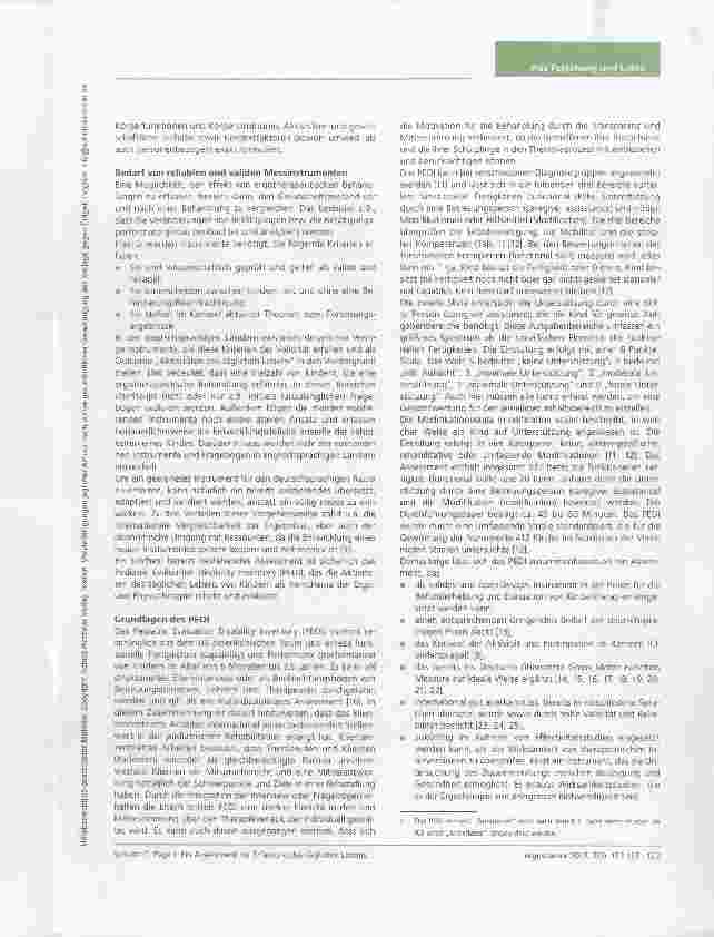 Vorschauseite 2: PEDI Ein Assessment zur Erfassung von Aktivitäten des täglichen Lebens von Kindern