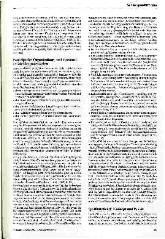 Vorschauseite 3: Qualitätszirkel in der Altenund Krankenpflege