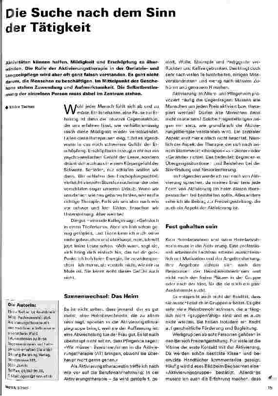 Vorschauseite 1: Die Suche nach dem Sinn der Tätigkeit