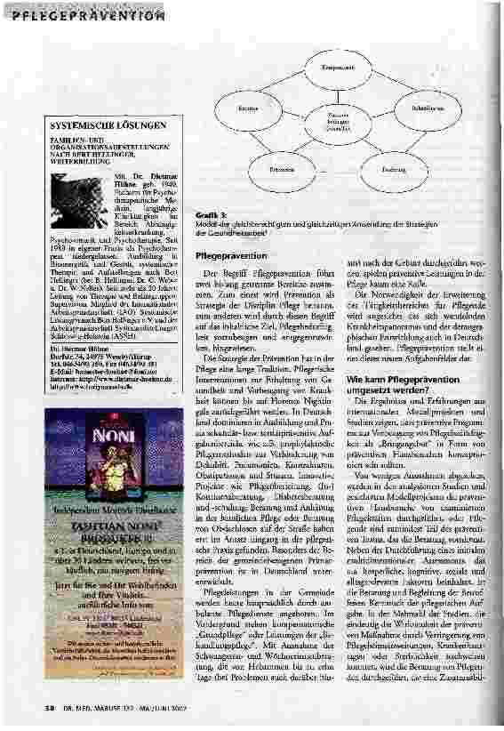 Vorschauseite 3: Pflegeprävention Herausforderung und Notwendigkeit
