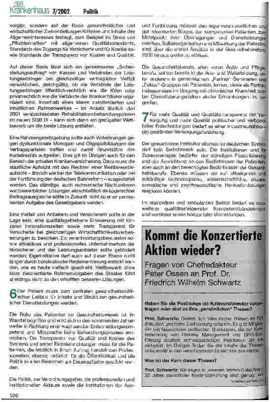 Vorschauseite 4: 10 Positionen zu einer Gesundheitsreform in Deutschland