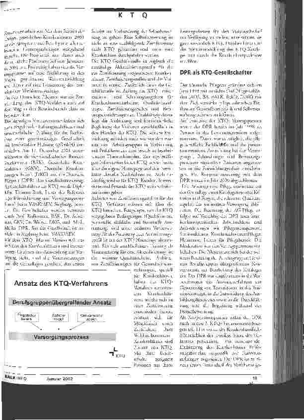 Vorschauseite 2: KTQ steht dem Krankenhausmarkt zur Verfügung Kooperation für Transparenz und Qualität