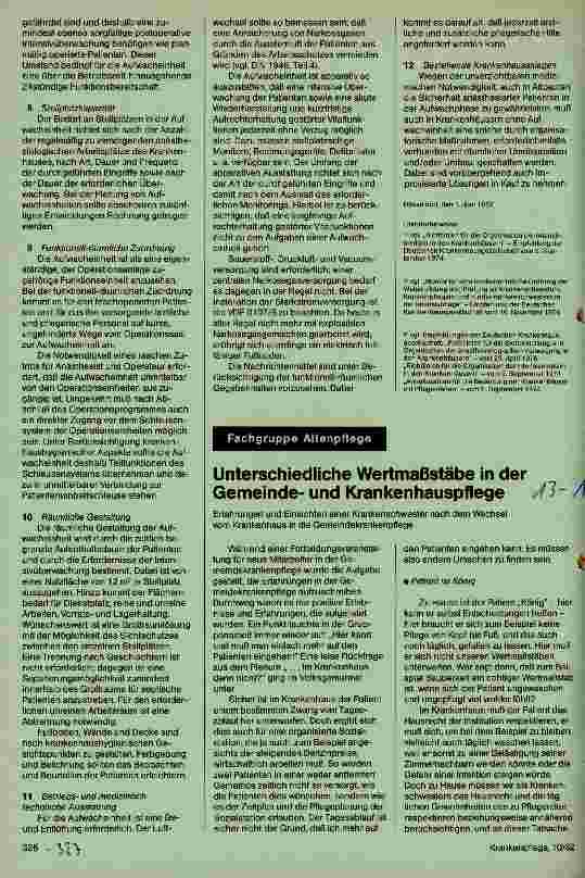 Vorschauseite 2: Grundsätze für Organisation und Einrichtung von Aufwacheinheiten in Krankenhäusern