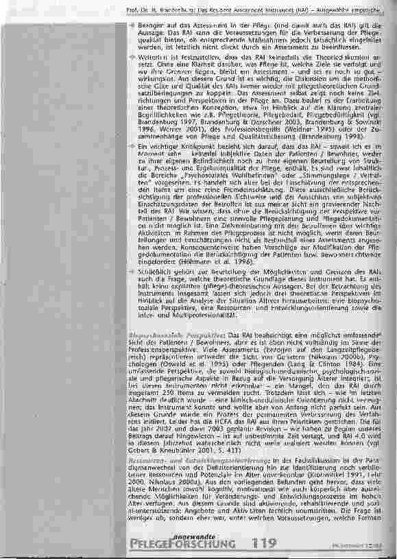 Vorschauseite 6: Das Resident Assessment Instrument (RAI) Ausgewählte empirische Befunde und Konsequenzen für die pflegewissenschaftliche Diskussion in Deutschland