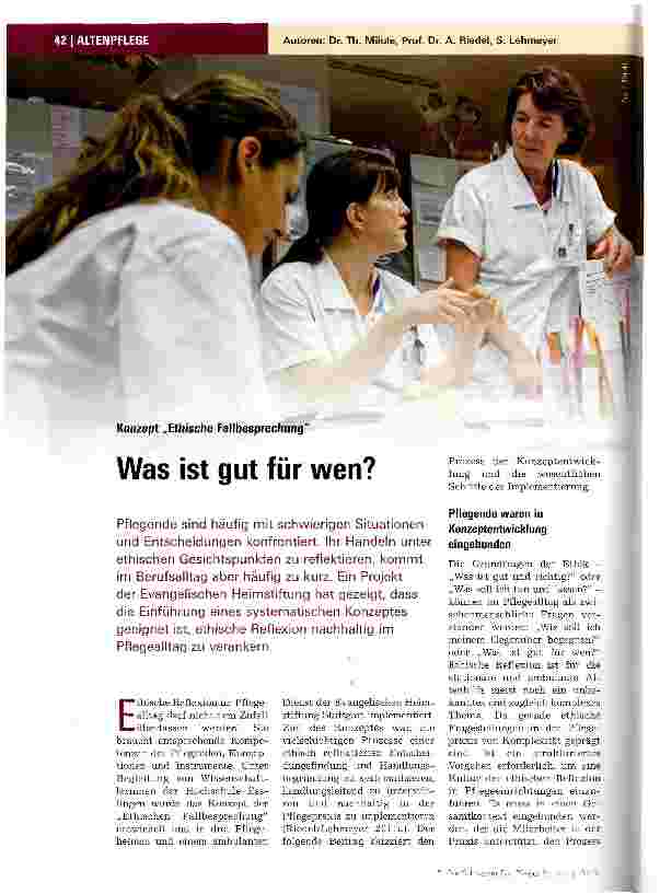 Vorschauseite 1: Was ist gut für wen?