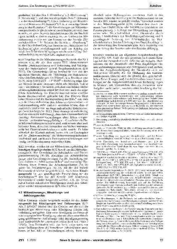 Vorschauseite 5: Die Änderung des LPVG NRW 2011