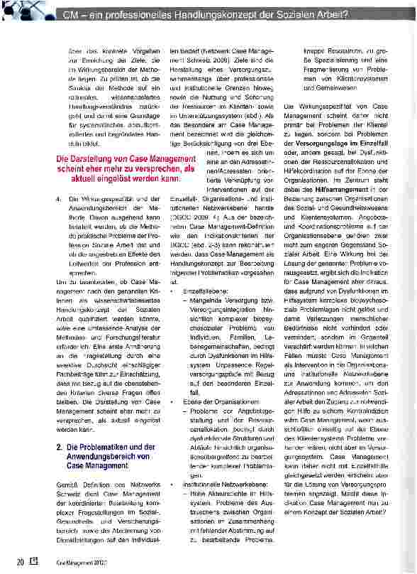 Vorschauseite 2: Case Management - ein professionelles Handlungskonzept der Sozialen Arbeit?