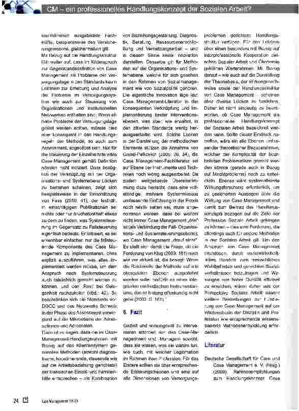 Vorschauseite 6: Case Management - ein professionelles Handlungskonzept der Sozialen Arbeit?