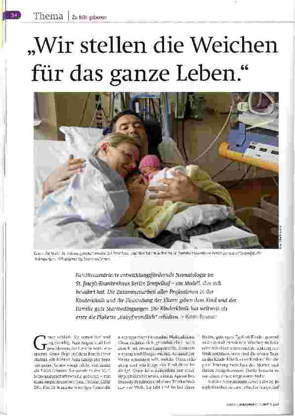 Vorschauseite 1: Wir stellen die Weichen für das ganze Leben.